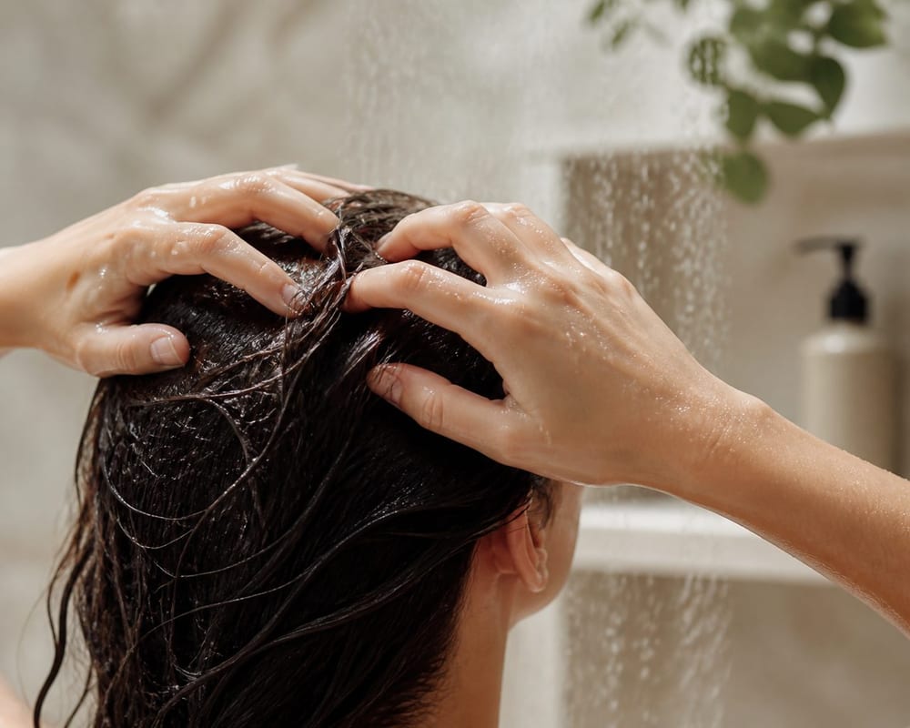 Gommage pour cheveux : le cuir chevelu d’abord, les longueurs jamais agressées