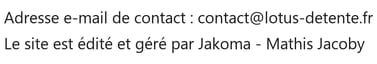 Coordonnées de l'éditeur du site