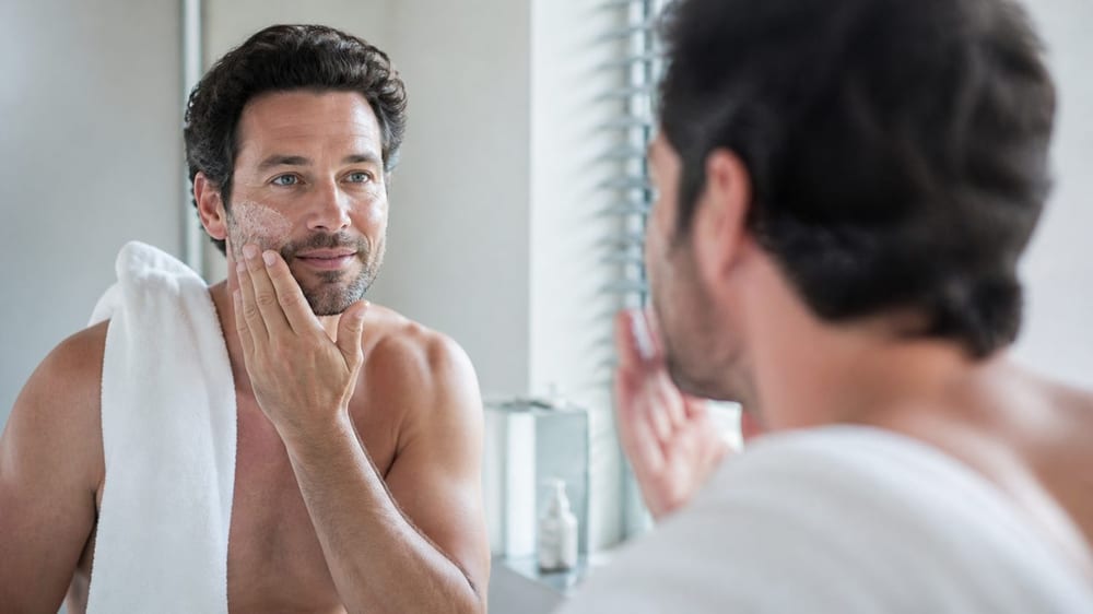 gommage visage homme